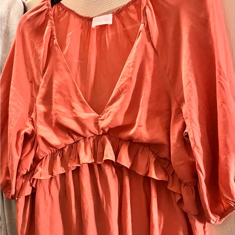 NWOT Pink Lady size large blouse